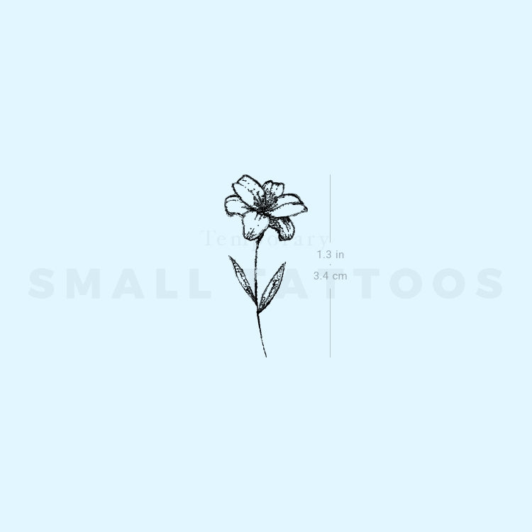 Lily Flower Temporary Tattoo (Set of 3)