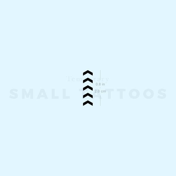 Small One Direction Five Arrows Tribute Temporary Tattoo (Set of 3)