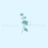 Blue Baby's Breath Temporary Tattoo (Set of 3)