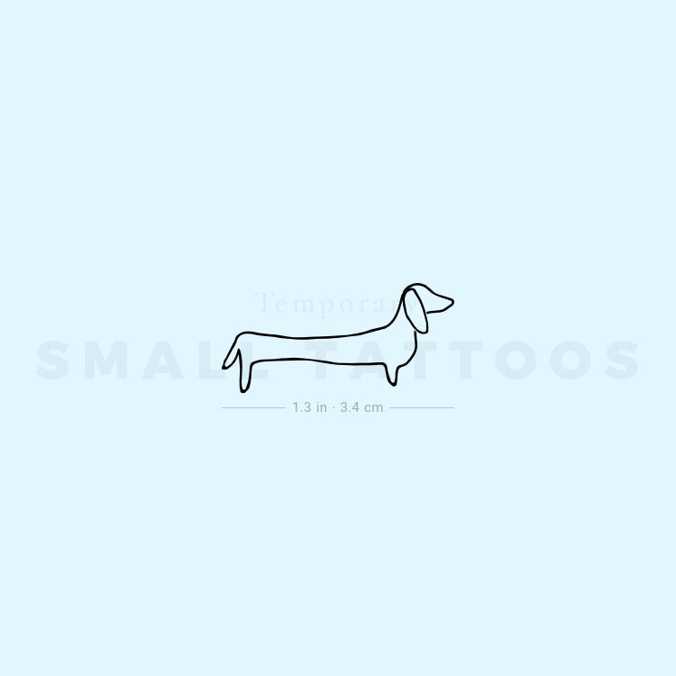 Dachshund Temporary Tattoo (Set of 3)