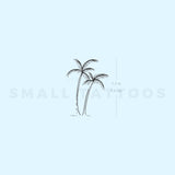 Palm Tree Couple Temporary Tattoo By M3.Ink (Set of 3)