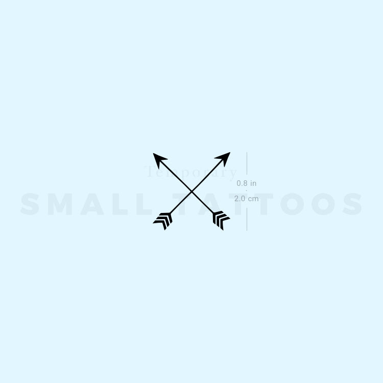 Crossed Arrows Temporary Tattoo (Set of 3)