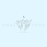 Cherub Couple By Stefano Mazza Temporary Tattoo (Set of 3)