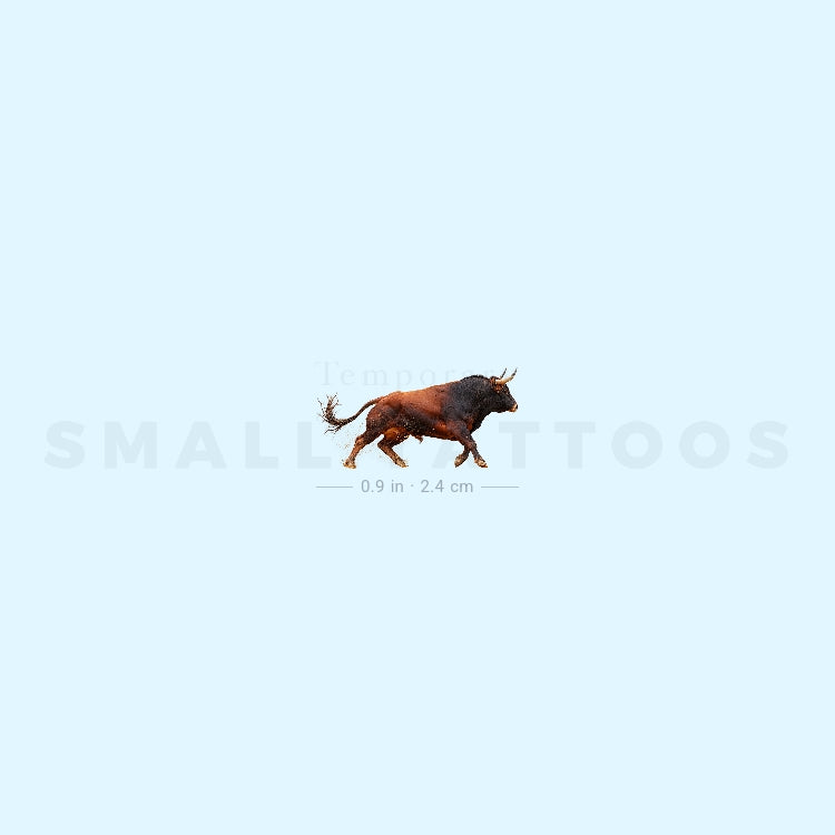 Little Spanish Fighting Bull Temporary Tattoo (Set of 3)