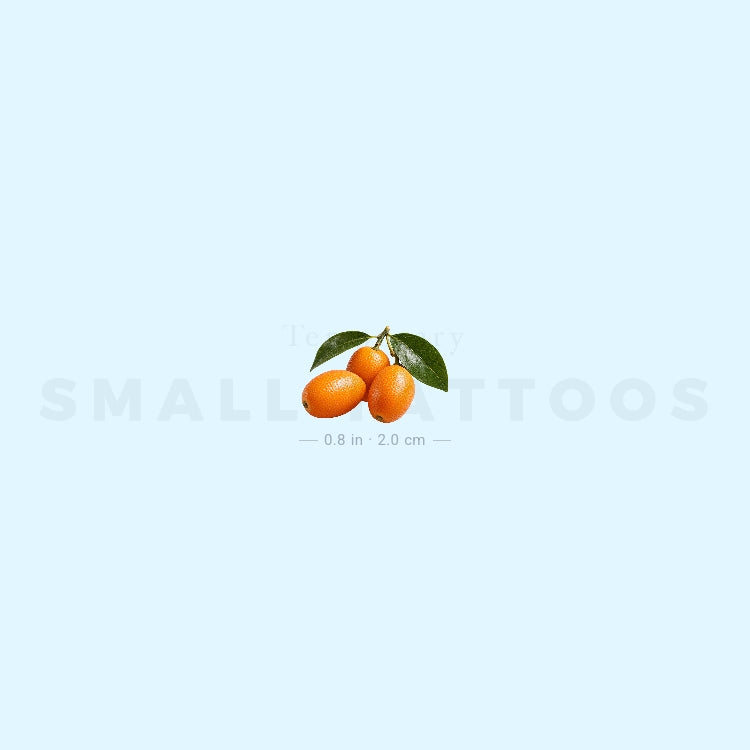Kumquat Temporary Tattoo (Set of 3)