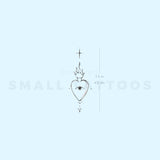 Sacred Heart By Stefano Mazza Temporary Tattoo (Set of 3)