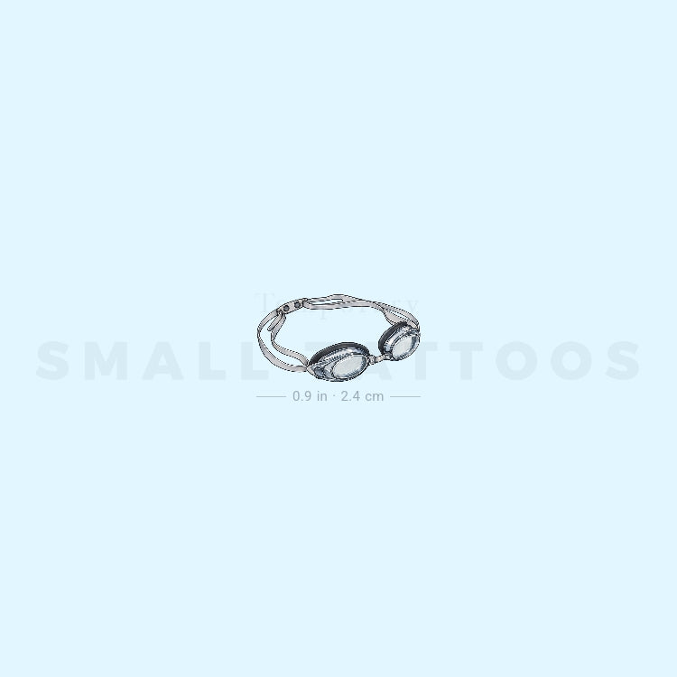 Swimming Goggles Temporary Tattoo (Set of 3)