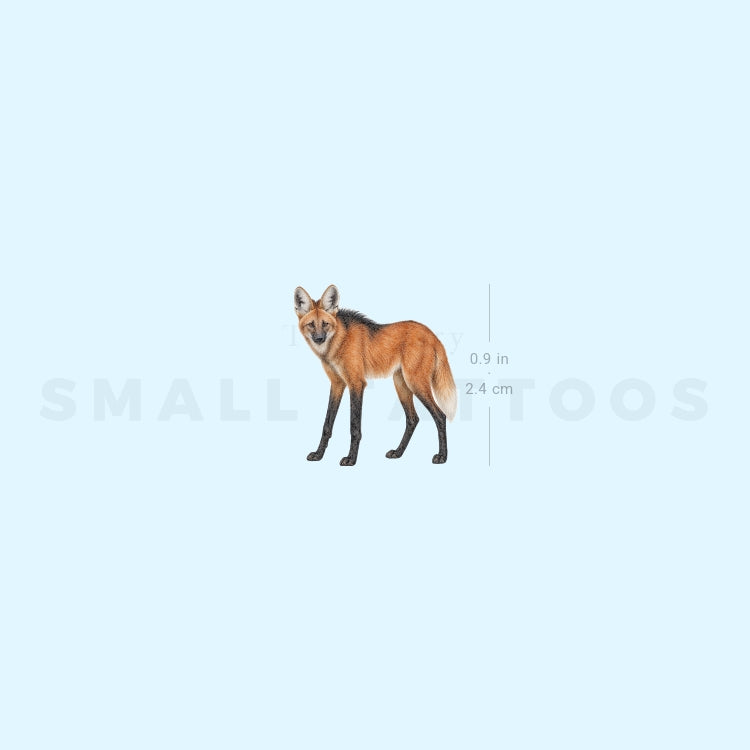 Maned Wolf Temporary Tattoo (Set of 3)