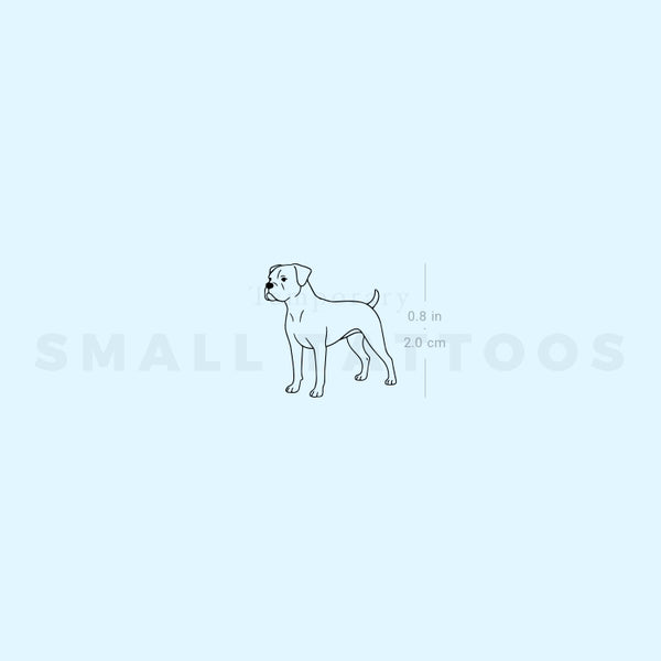 Boxer Dog Temporary Tattoo (Set of 3)