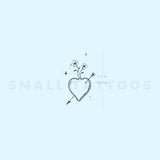 Heart And Arrow By Stefano Mazza Temporary Tattoo (Set of 3)