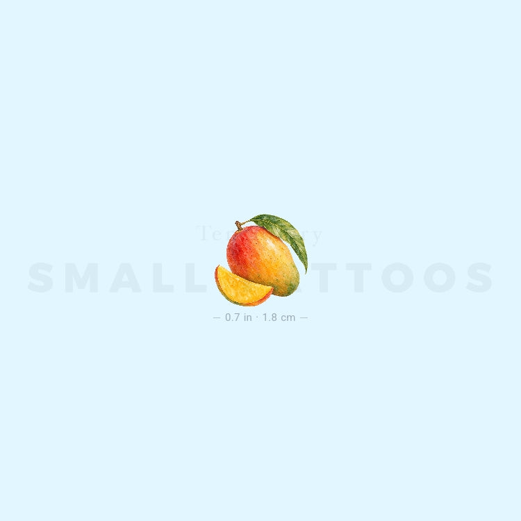 Watercolor Mango Temporary Tattoo (Set of 3)