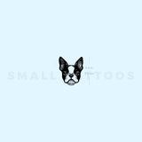 Boston Terrier Portrait Temporary Tattoo (Set of 3)