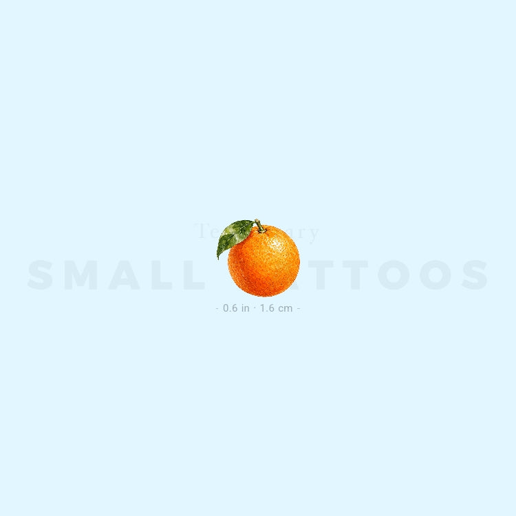 Watercolor Orange Temporary Tattoo (Set of 3)