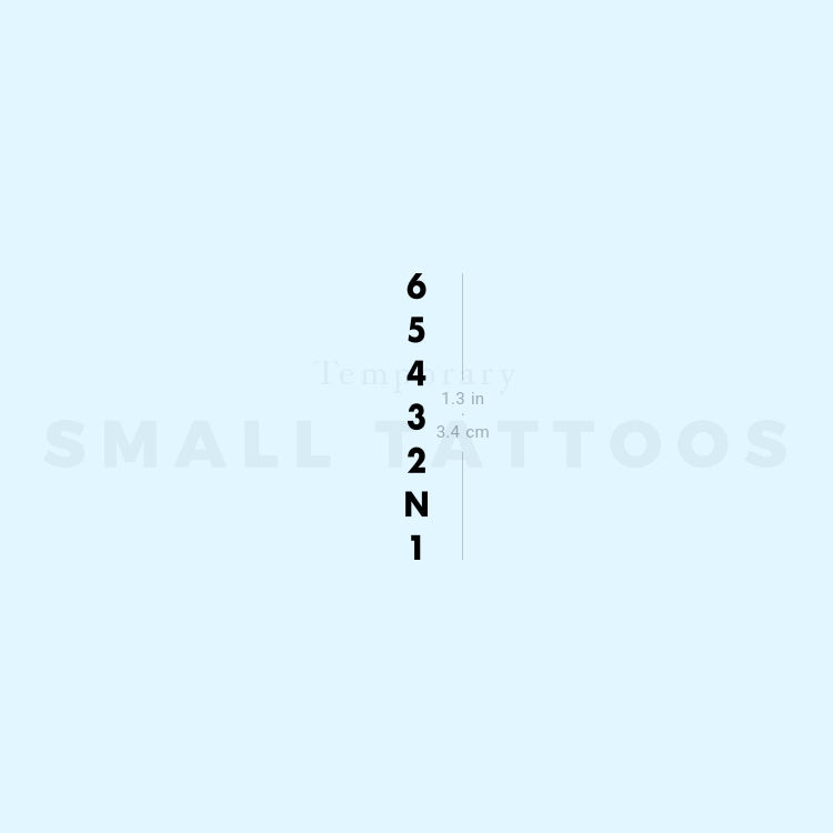 1N23456 Temporary Tattoo (Set of 3)