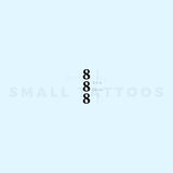 Vertical 888 Temporary Tattoo (Set of 3)