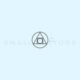 Philosopher's Stone Symbol Temporary Tattoo (Set of 3)