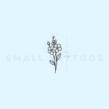 Small Fine Line Forget-me-not Temporary Tattoo (Set of 3)