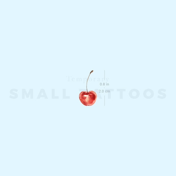 Watercolor Cherry Temporary Tattoo (Set of 3)
