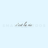 C'est La Vie By Stefano Mazza Temporary Tattoo (Set of 3)