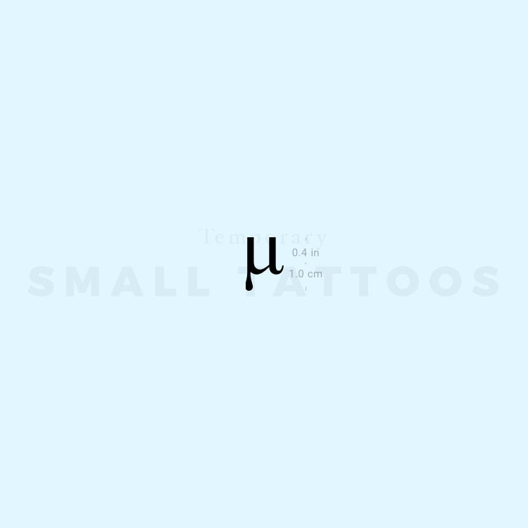 Mu μ Temporary Tattoo (Set of 3)