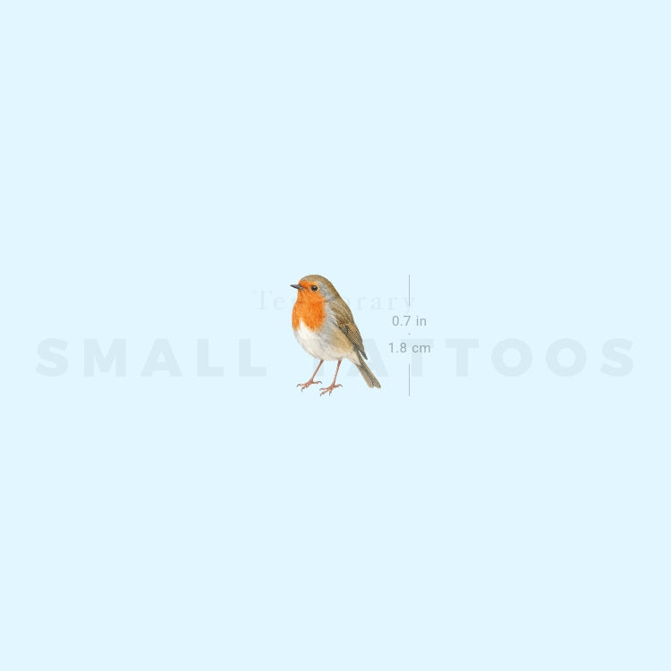 Watercolor Robin Temporary Tattoo (Set of 3)