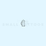 Fine Line French Press Temporary Tattoo (Set of 3)
