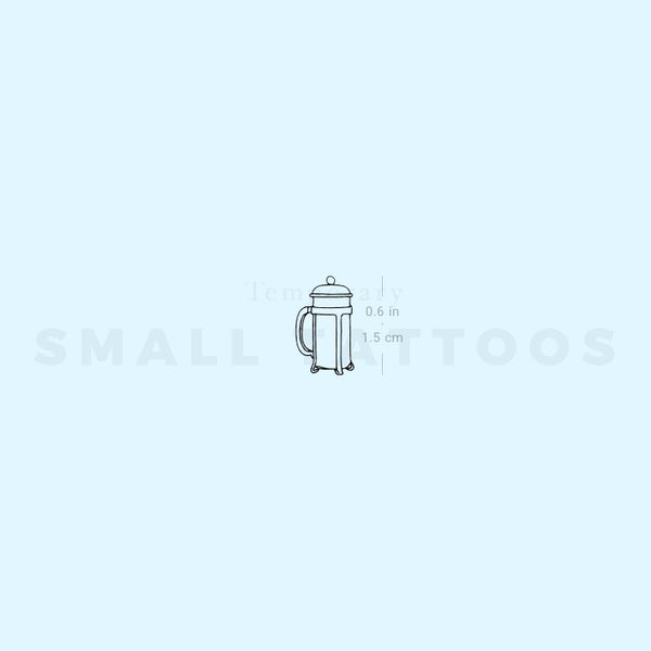 Fine Line French Press Temporary Tattoo (Set of 3)