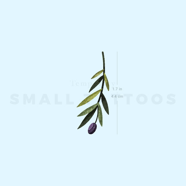 Small Olive Branch By Ann Lilya Temporary Tattoo (Set of 3)