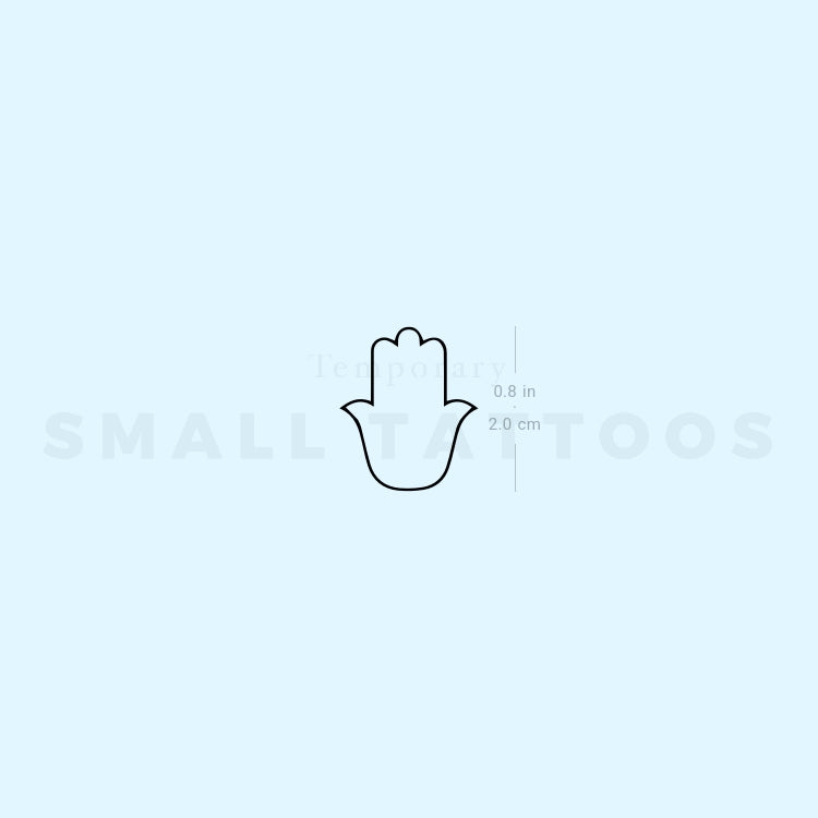 Tatuaje temporal de Hamsa de línea fina (juego de 3)