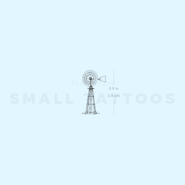 Windpump Temporary Tattoo (Set of 3)