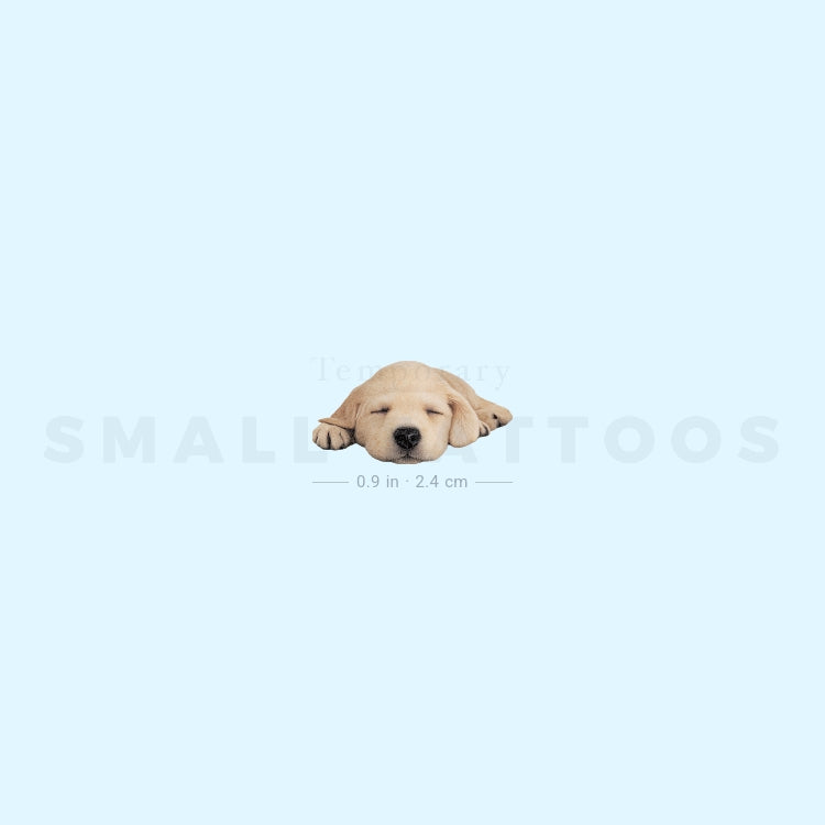 Sleeping Labrador Retriever Temporary Tattoo (Set of 3)