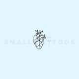 Low Poly Anatomical Heart Temporary Tattoo (Set of 3)