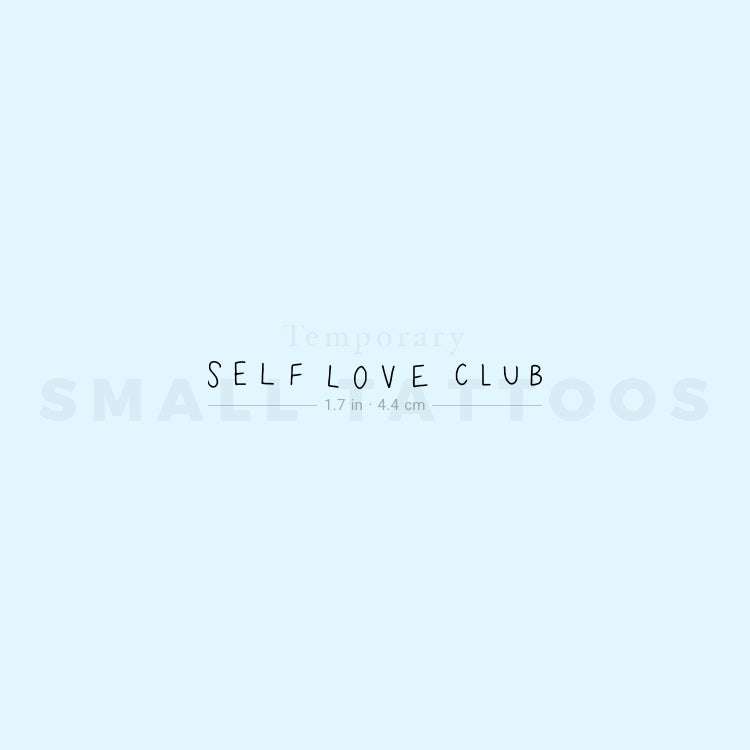 Self Love Club Temporary Tattoo By M3.Ink (Set of 3)