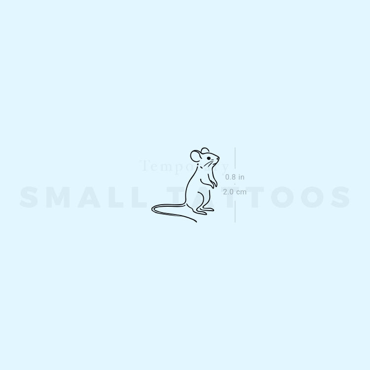 Standing Mouse Temporary Tattoo (Set of 3)