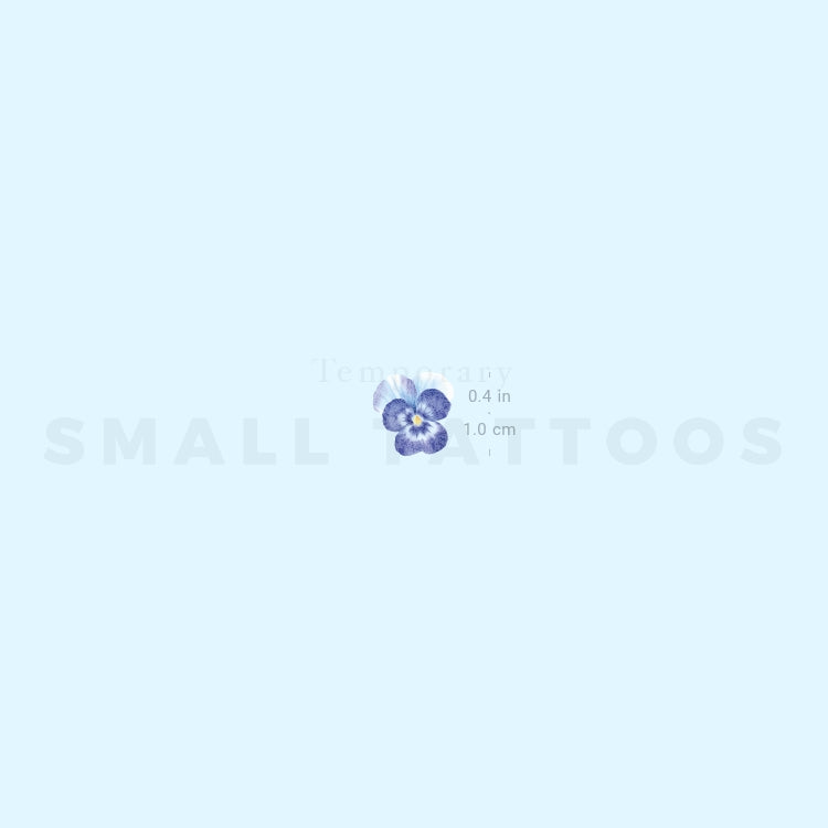 Tatuaje temporal de pensamiento azul pequeño (juego de 3)