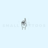 Sign Language D Temporary Tattoo (Set of 3)