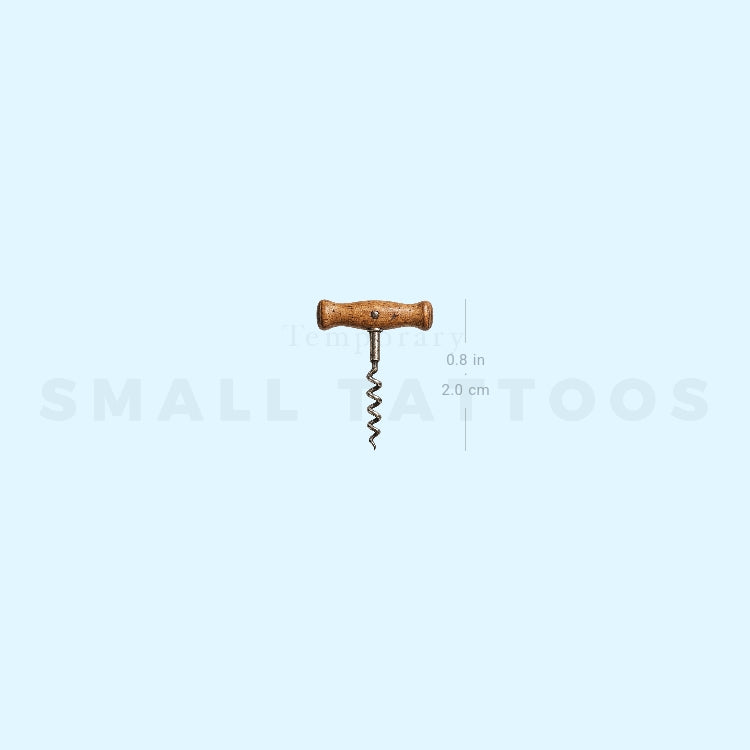 Realistic Corkscrew Temporary Tattoo (Set of 3)