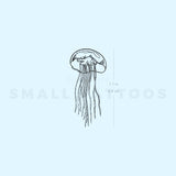 Fine Line Jellyfish Temporary Tattoo (Set of 3)