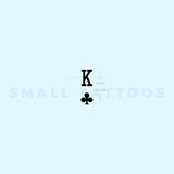 King Of Clubs Temporary Tattoo (Set of 3)