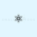 Small Metatron's Cube Temporary Tattoo (Set of 3)