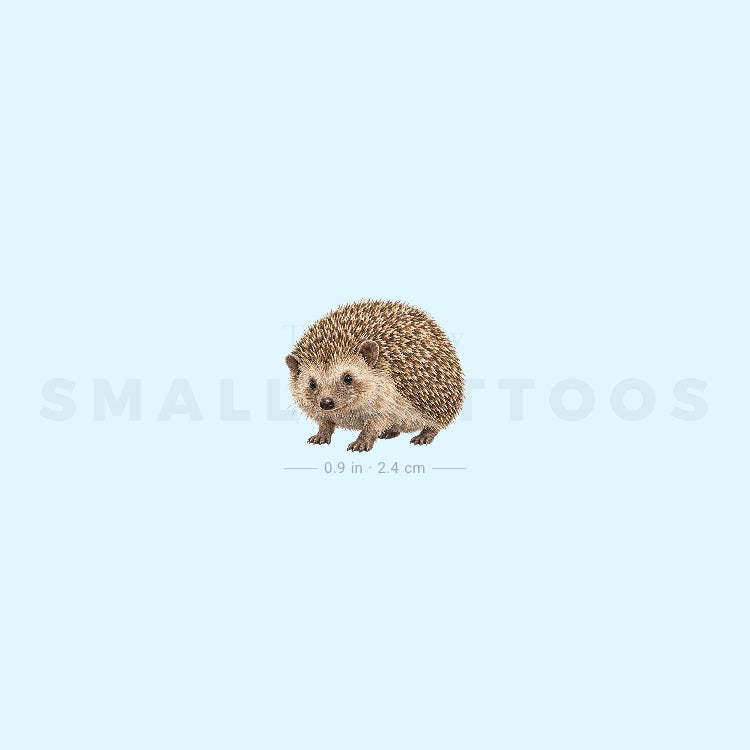 Watercolor Hedgehog Temporary Tattoo (Set of 3)