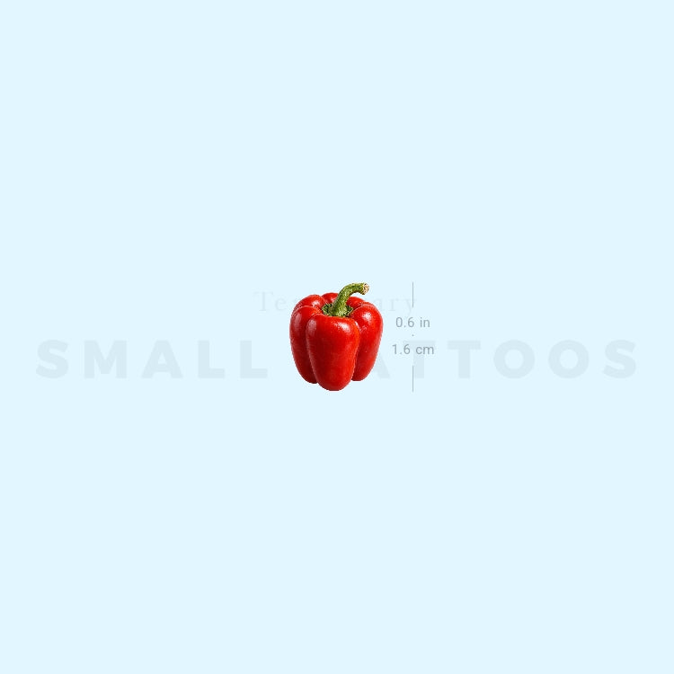 Bell Pepper Temporary Tattoo (Set of 3)
