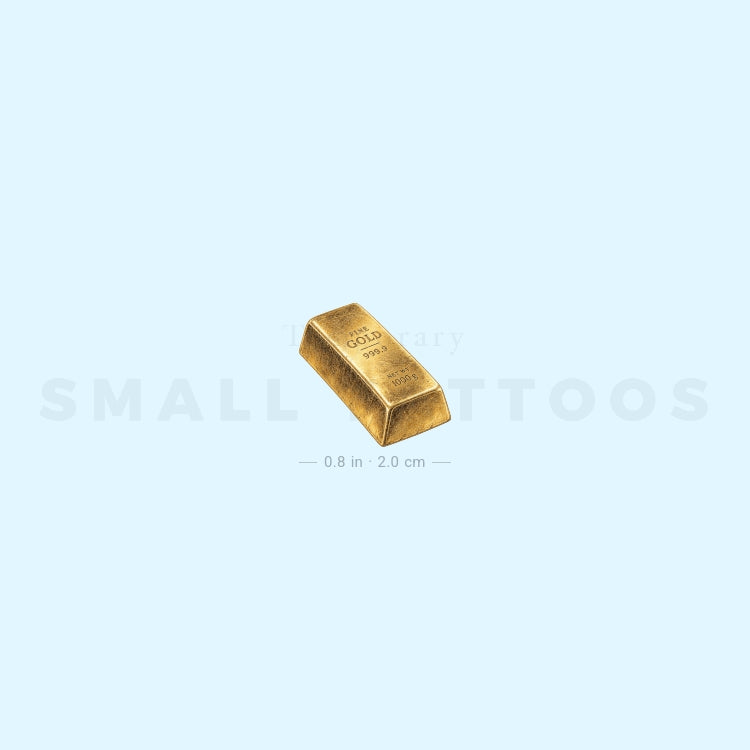 Gold Bar Temporary Tattoo (Set of 3)
