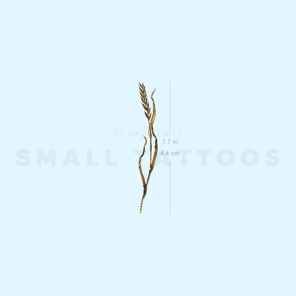 Small Wheat By Ann Lilya Temporary Tattoo (Set of 3)