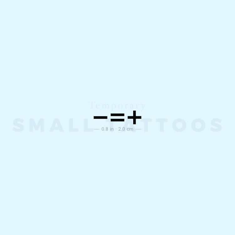 Less Is More Symbol Temporary Tattoo (Set of 3)