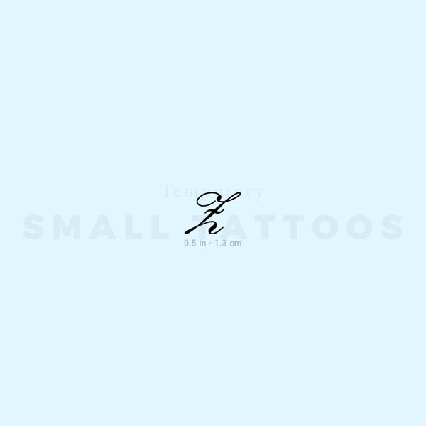 Letter Z Script Temporary Tattoo (Set of 3)
