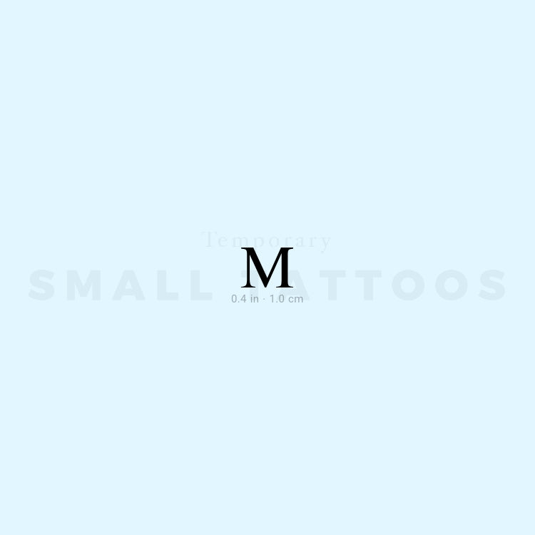 Uppercase Mu Temporary Tattoo (Set of 3)