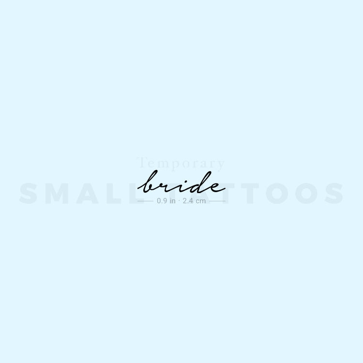 Bride Temporary Tattoo (Set of 3)