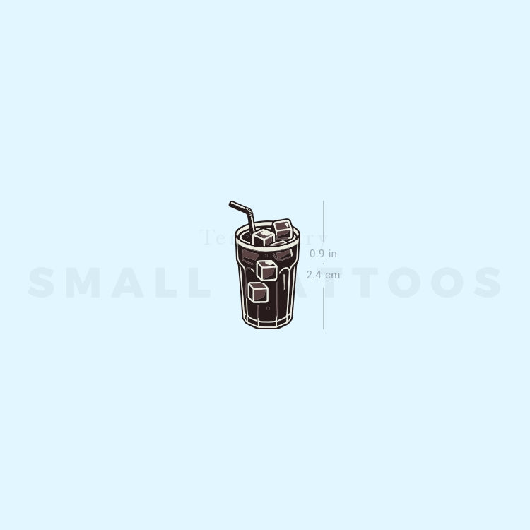 Iced Coffee Temporary Tattoo (Set of 3)