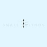 Small 888 Vertical Temporary Tattoo (Set of 3)